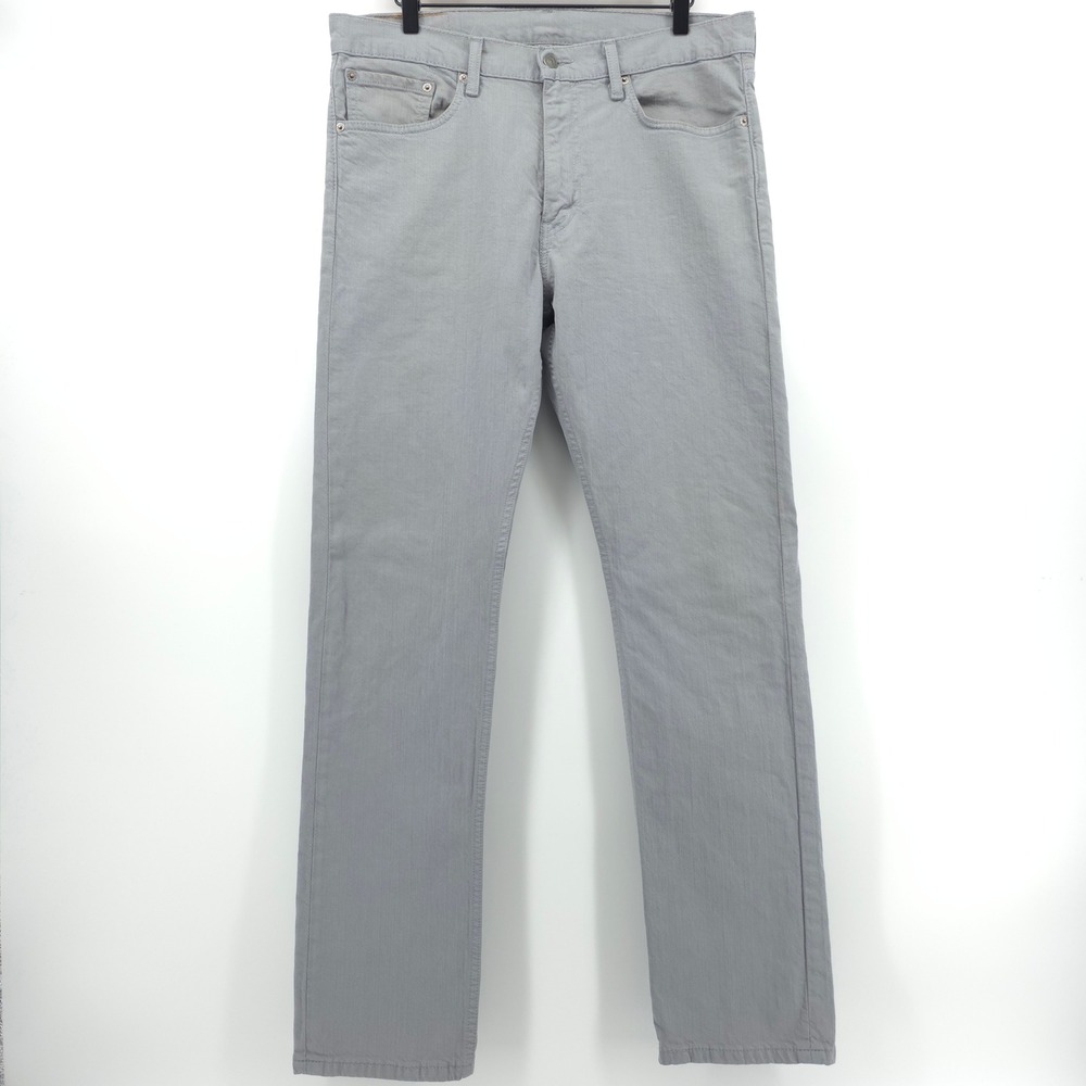 Levi's Mens Jeans 513 Slim Straight W34 L32 Gray Casual Minimalist
